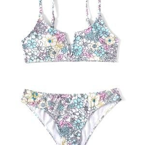 Never worn SHEIN pastel floral bikini.. Size 4 / SMALL.